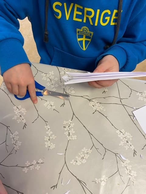 Children collaborating on a group project